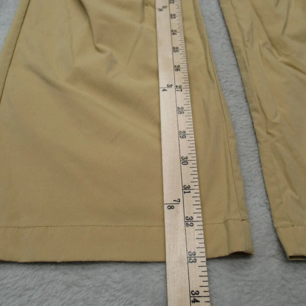 LL Bean Pants Mens Small Tan Flex Waist Belted Cargo SunSmart Hiking 30x33